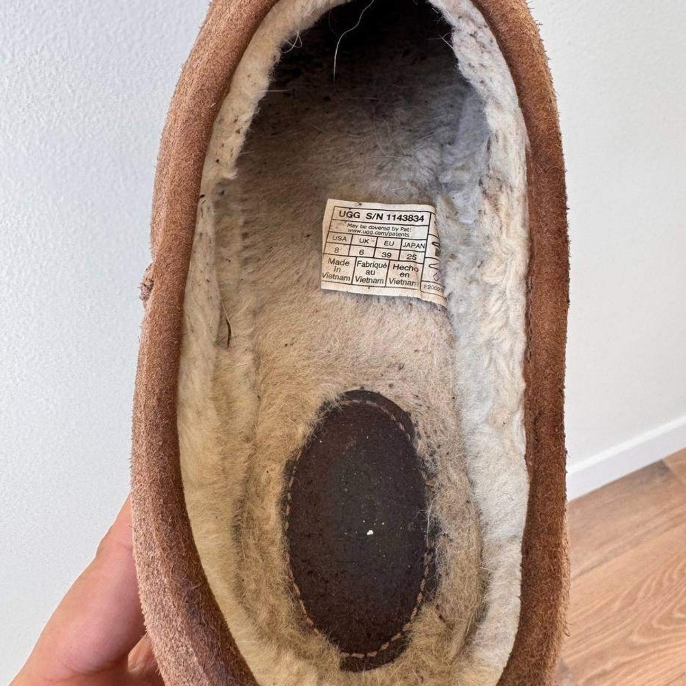 UGG Cottage Clog 8 Shearling Chestnut Suede Slip On Mule Old Money Cottagecore - Picture 9 of 9
